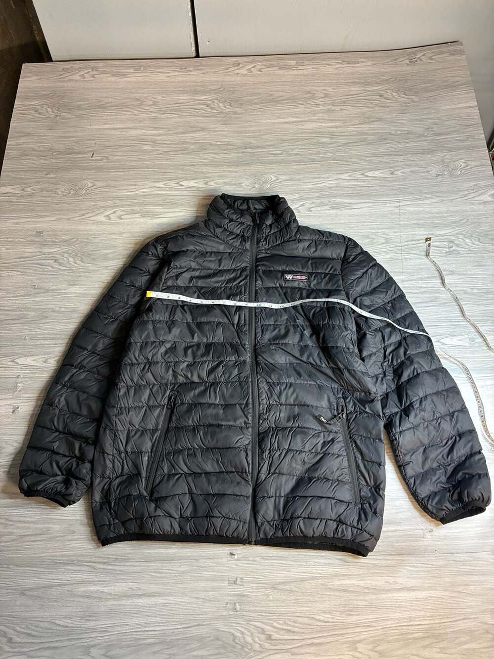 Wilderness Technology Puffer Jacket Black Quilted Hooded Jacket